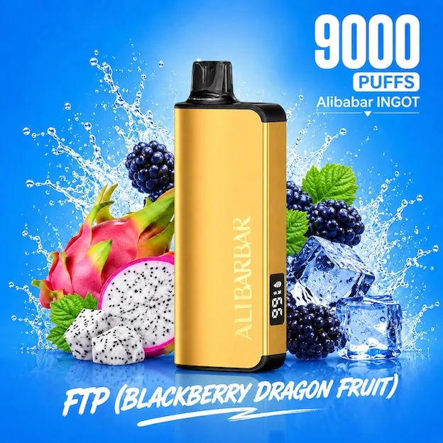 ALIBARBAR INGOT 9000 PUFFS – FTP (Blackberry Dragon Fruit)