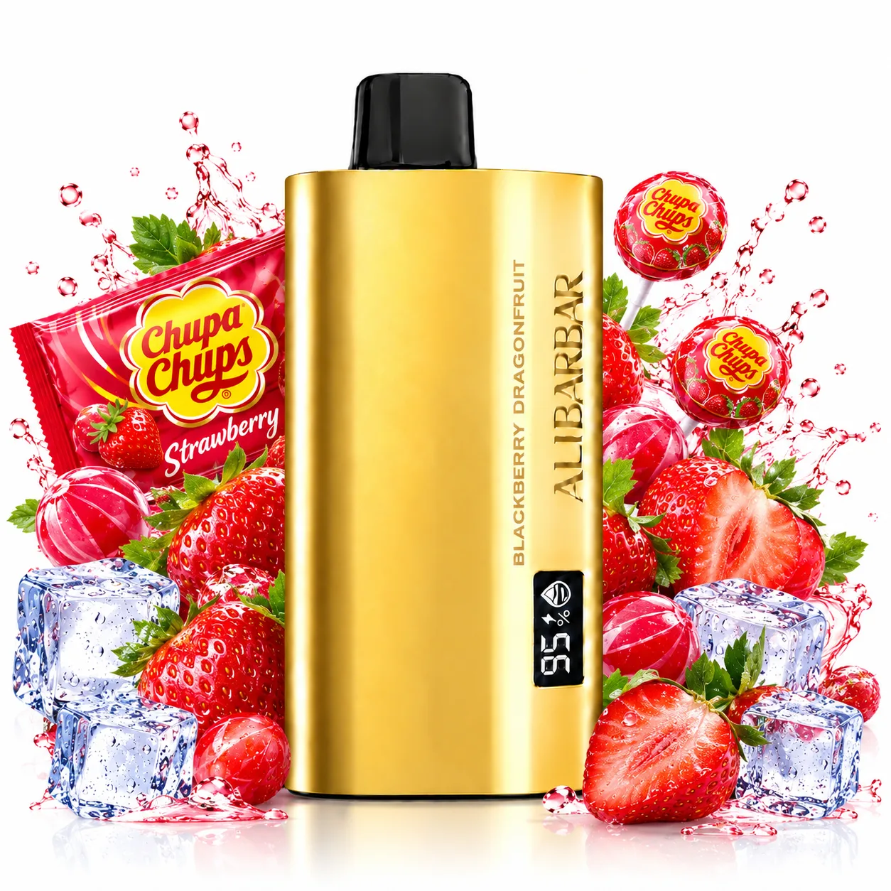 ALIBARBAR TEQ 12000 Puffs –Chupa chups strawberry